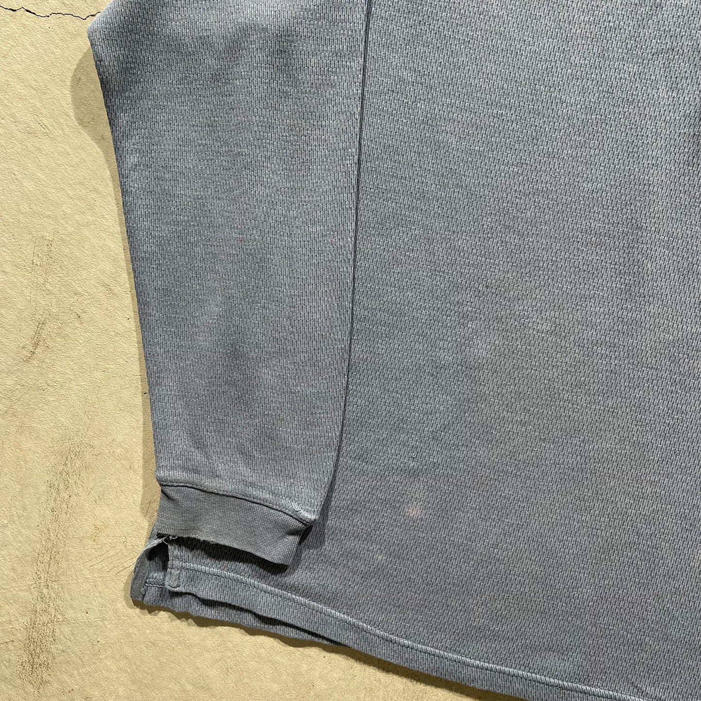 90s Waffle Knit Henley Thermal- L