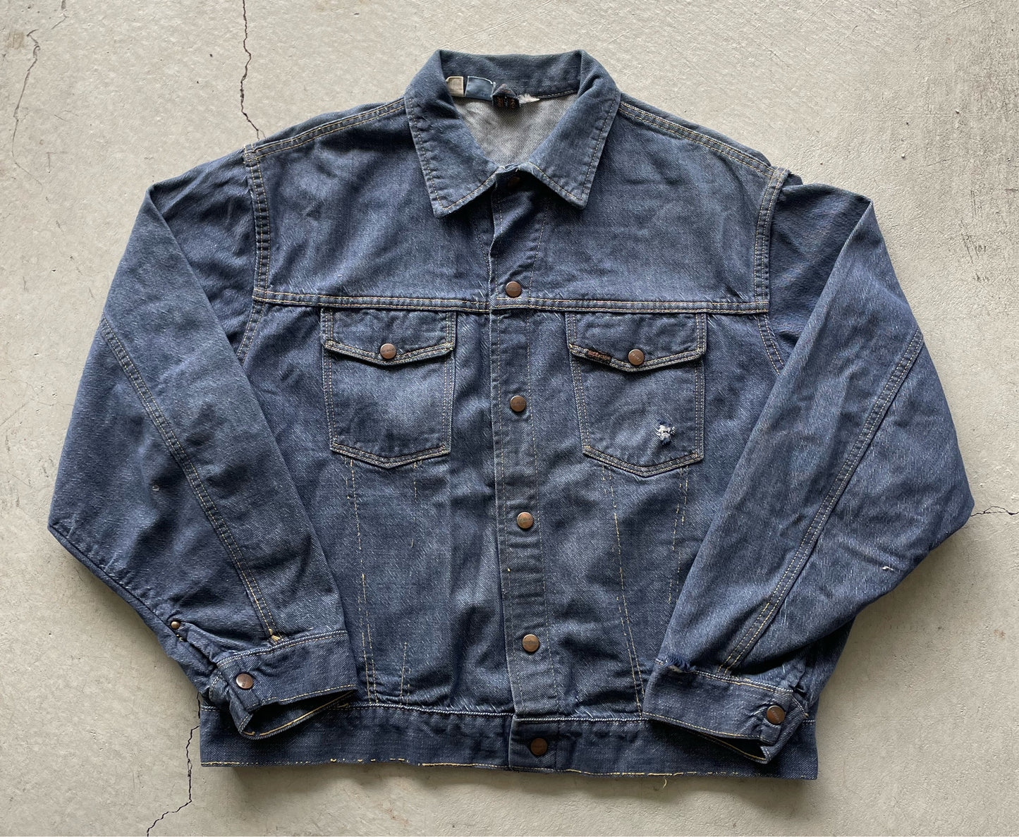 60s Sears Roebucks Selvedge Denim Jacket- L