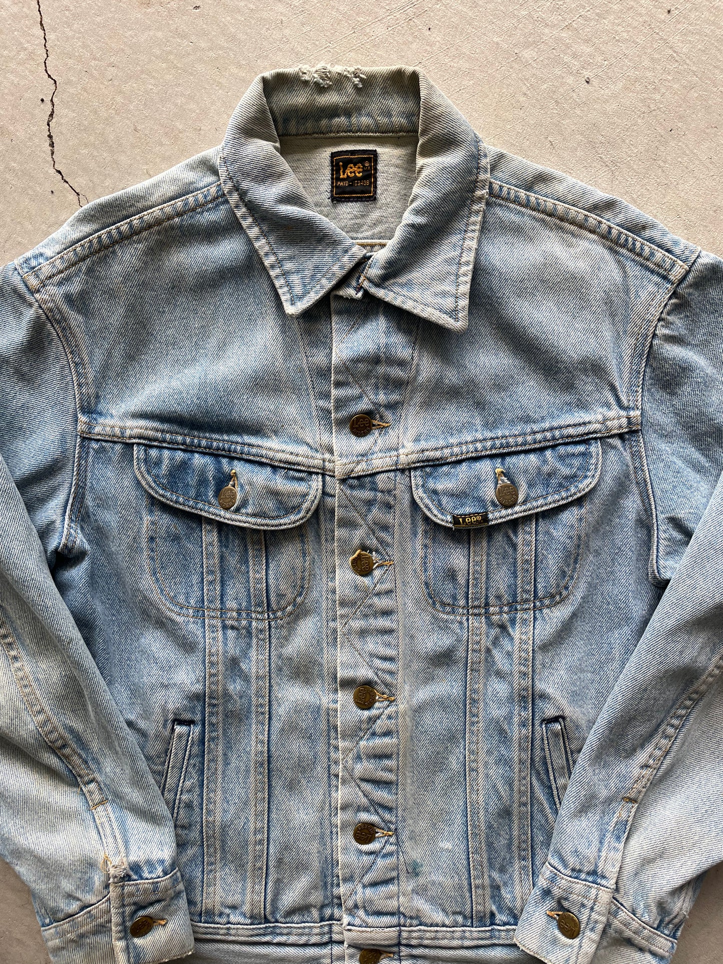 80s Lee Denim Trucker Jacket- M