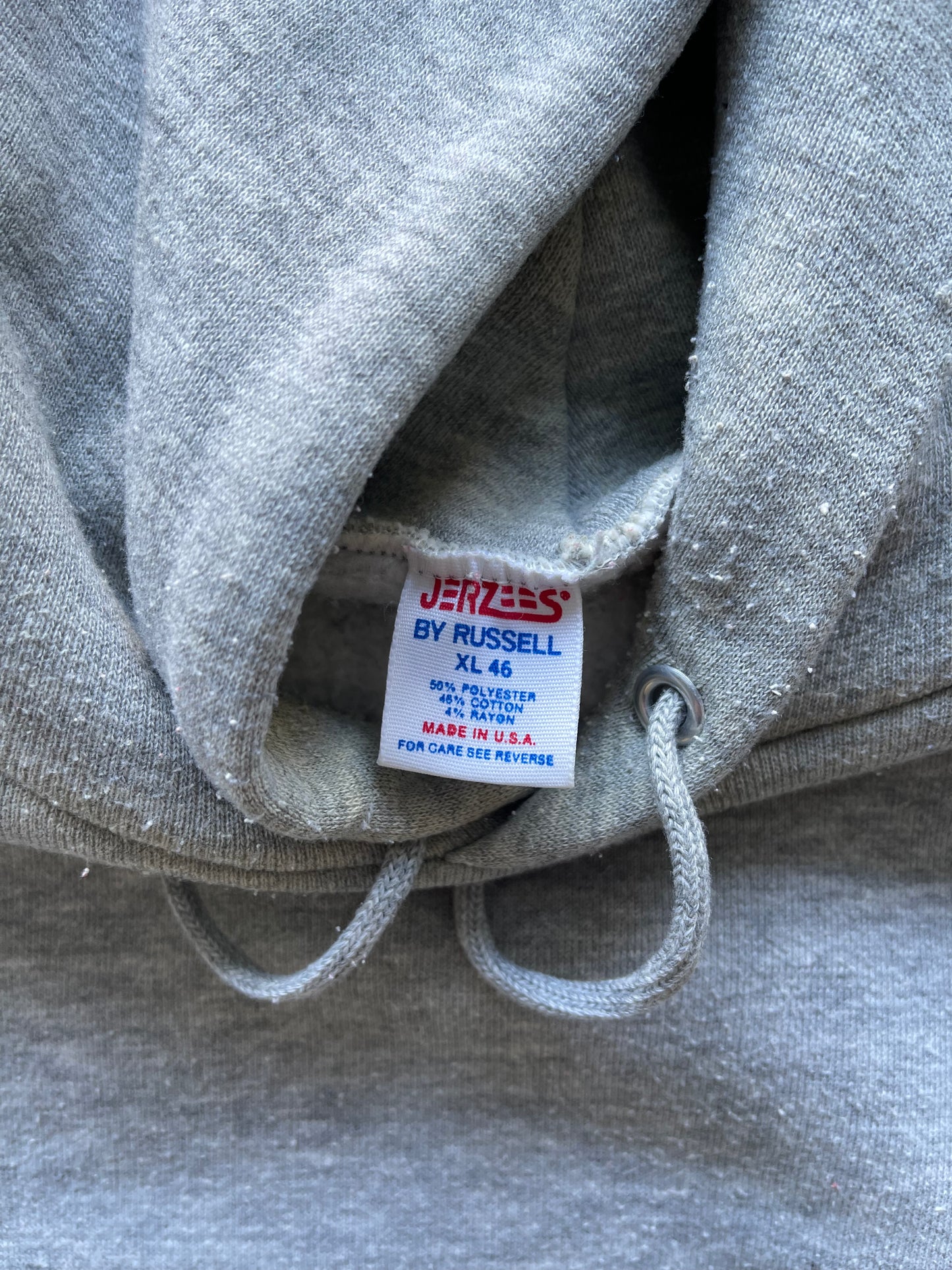 80s Blank Grey Hoodie- L