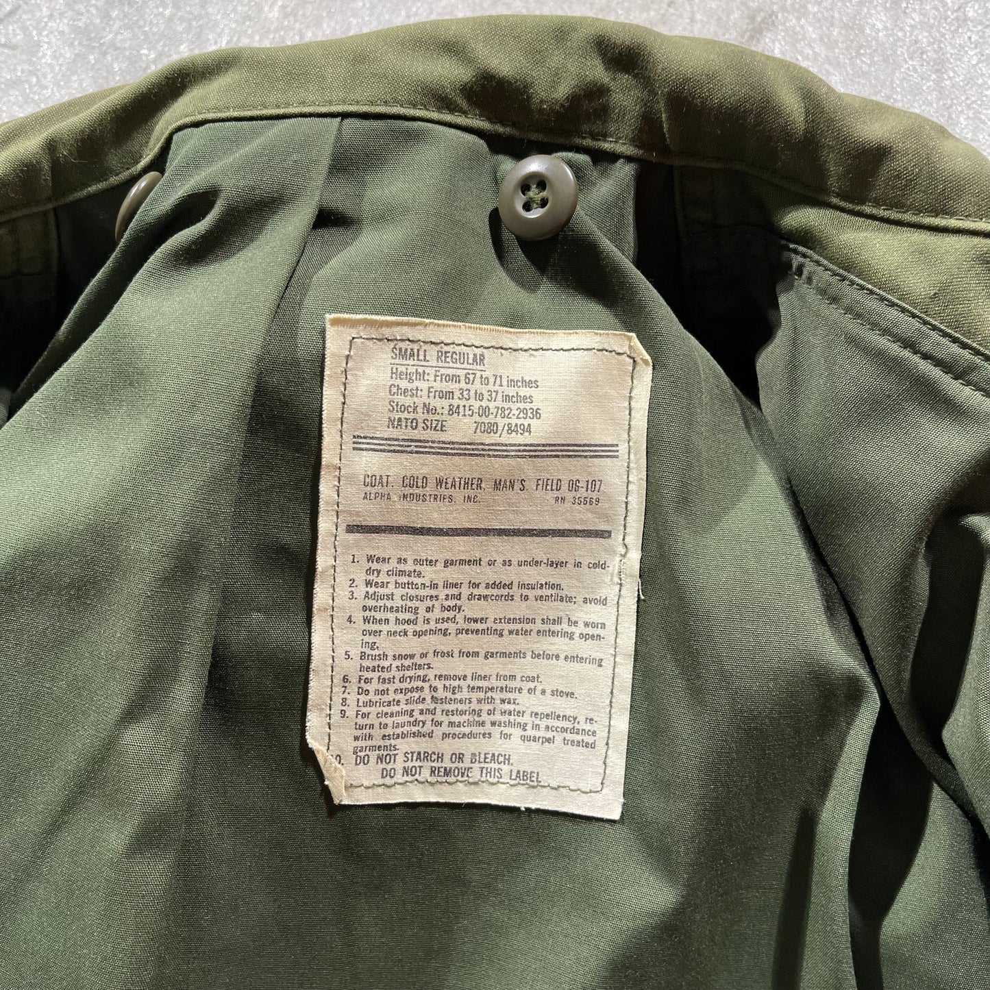 60s Alpha Industries OG 107 Field Jacket- M