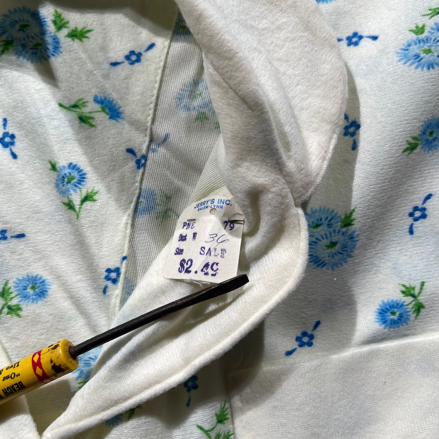 70s DS Floral Button Up- S