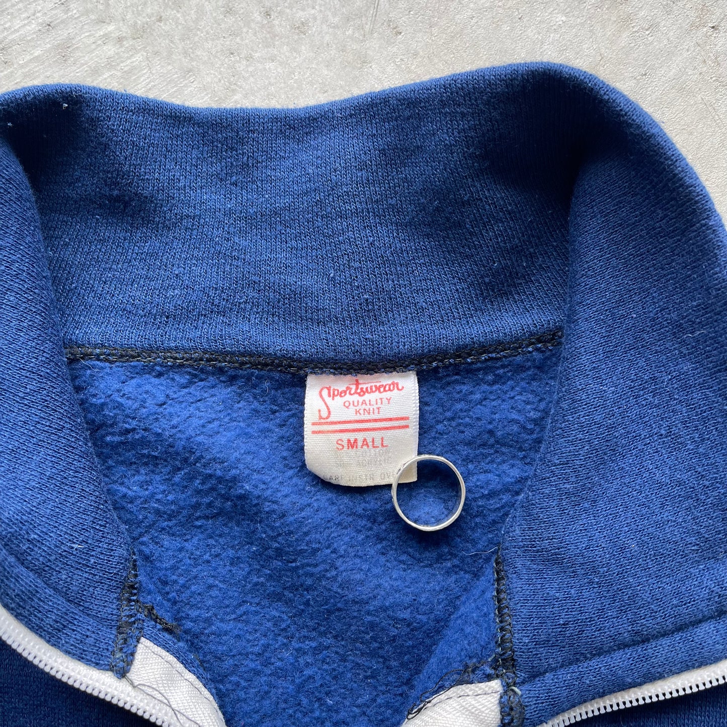 70s Zip Up Sweatshirt- S
