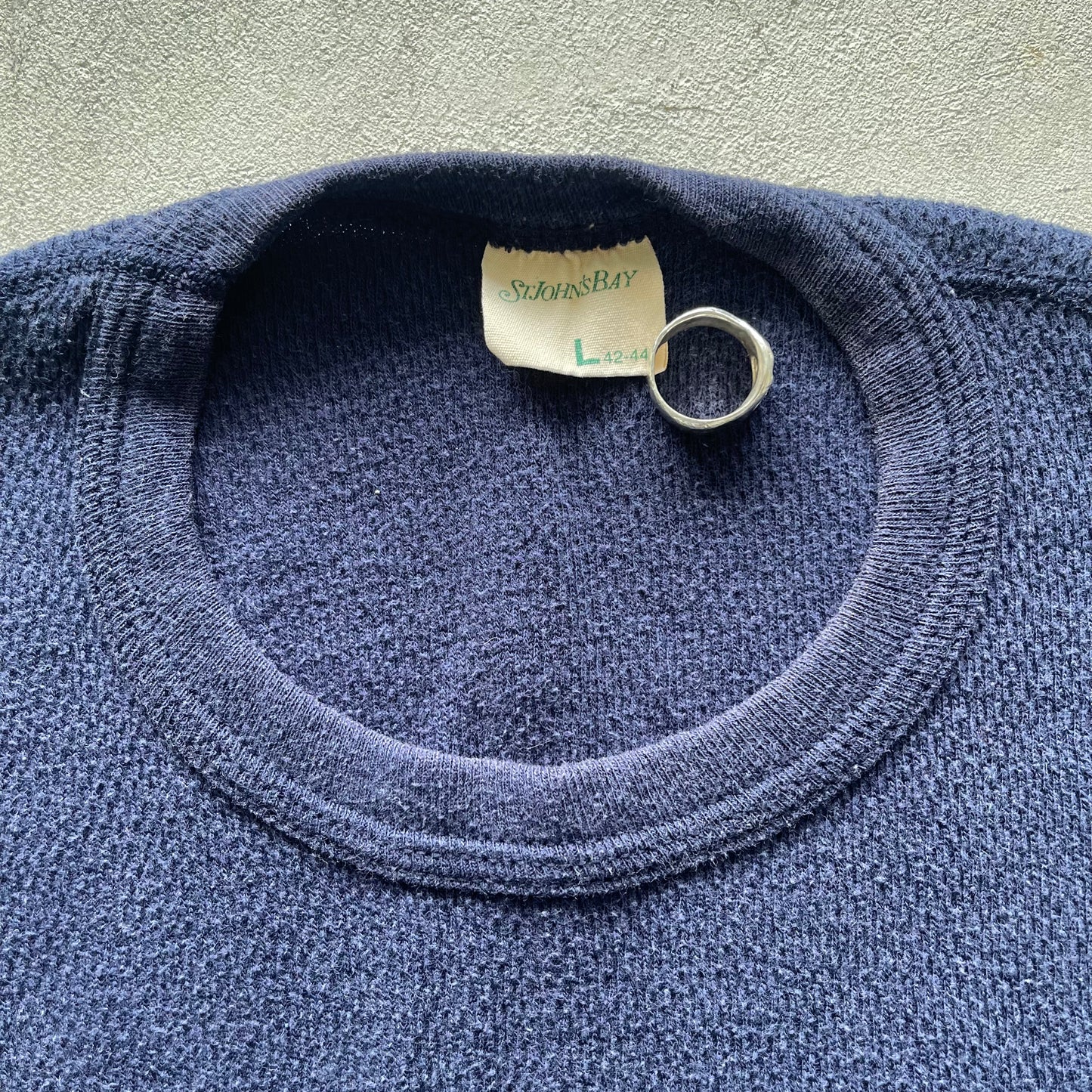 80s Navy Blue Thermal- M