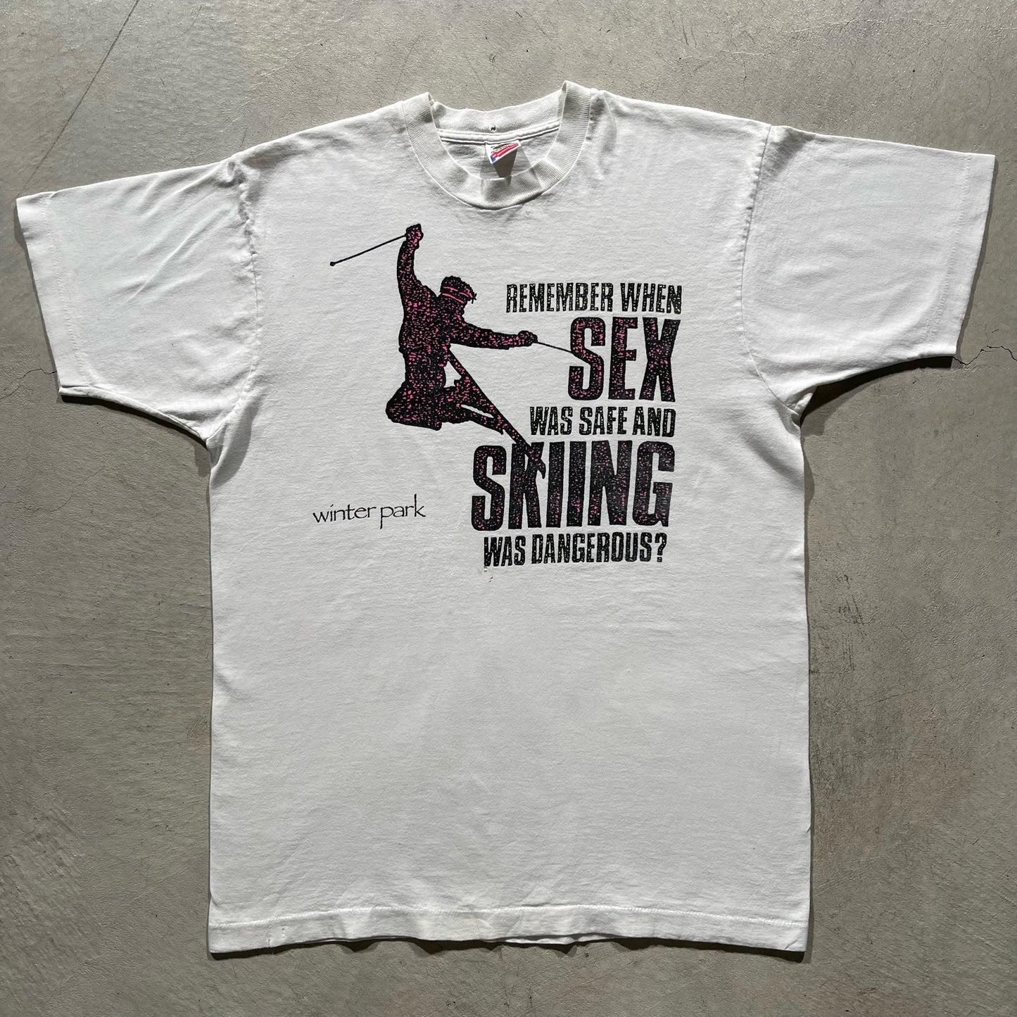 90s Winter Park NSFW Ski Tee- XL