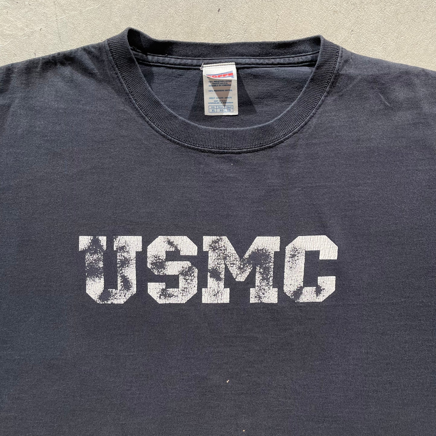 00s Faded Black USMC Tee- XL