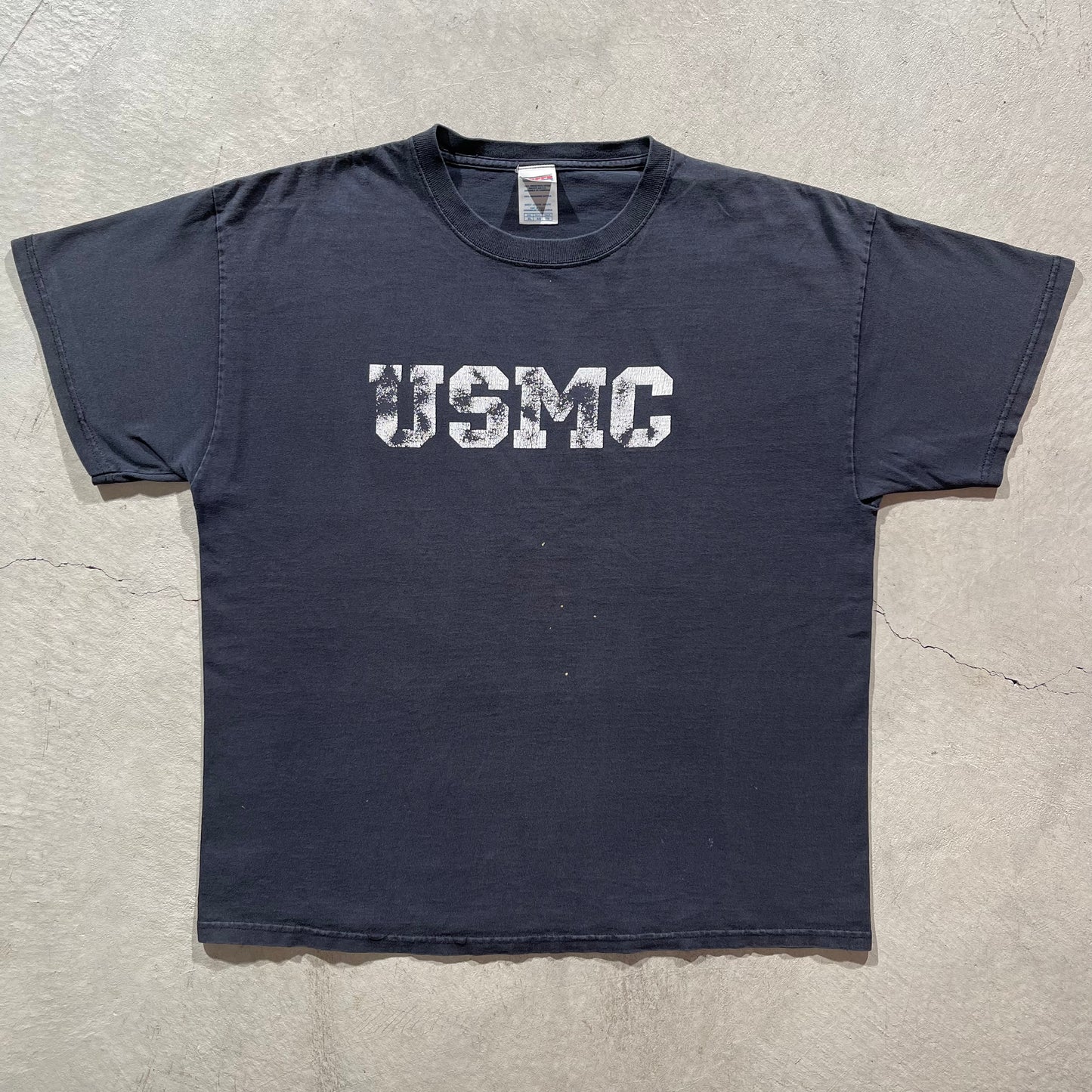 00s Faded Black USMC Tee- XL