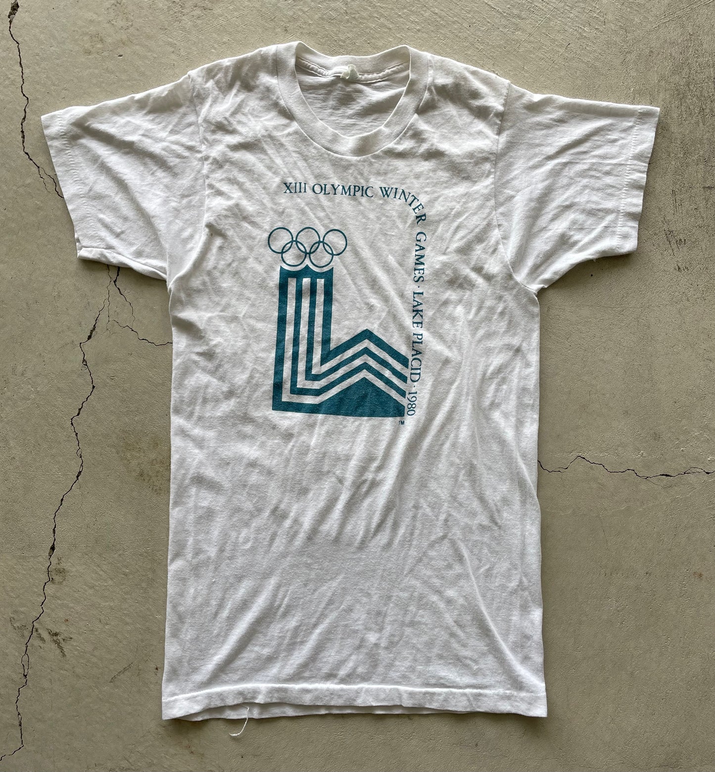 80s Lake Placid Olympics Tee- M