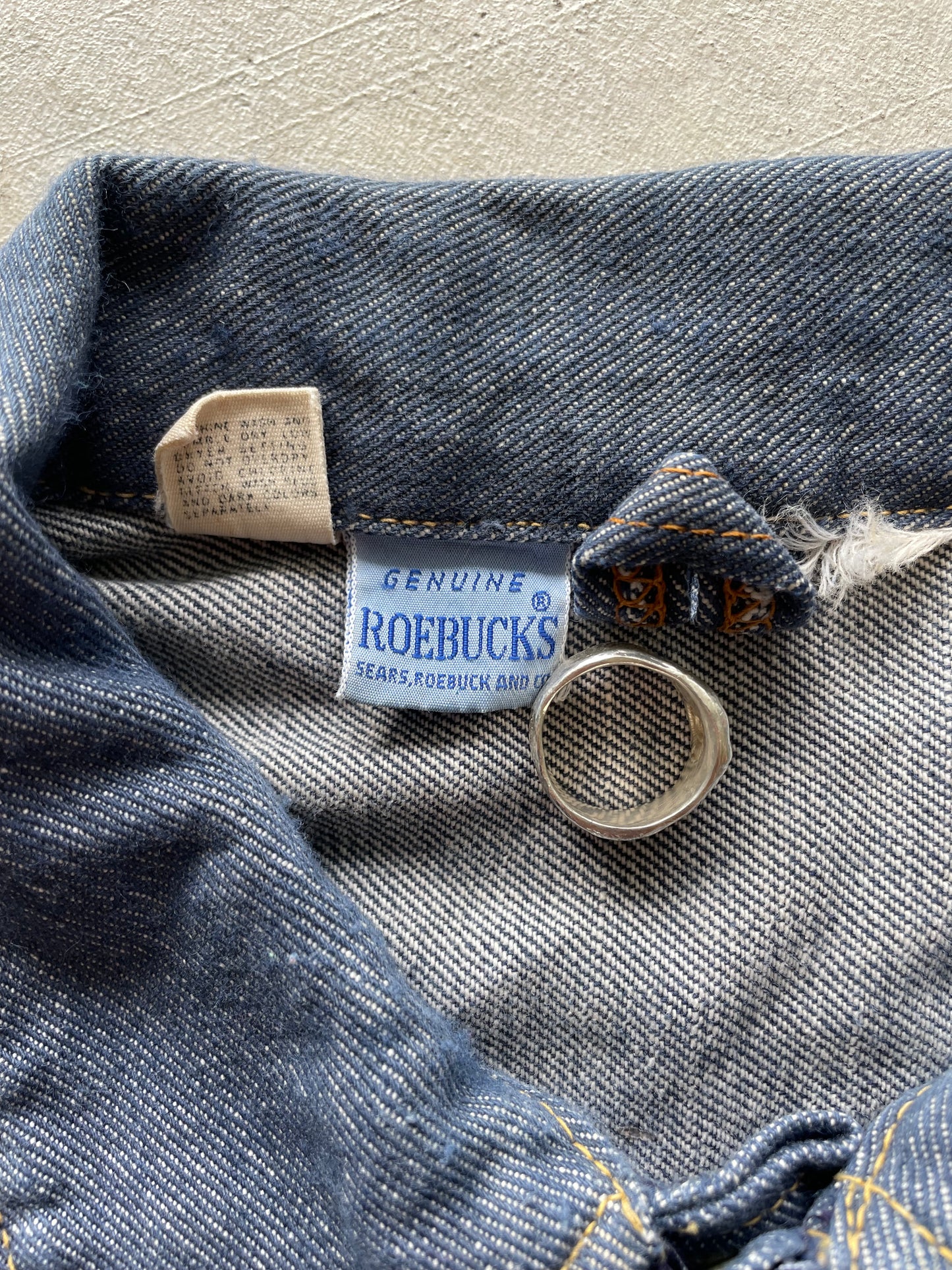 60s Sears Roebucks Selvedge Denim Jacket- L