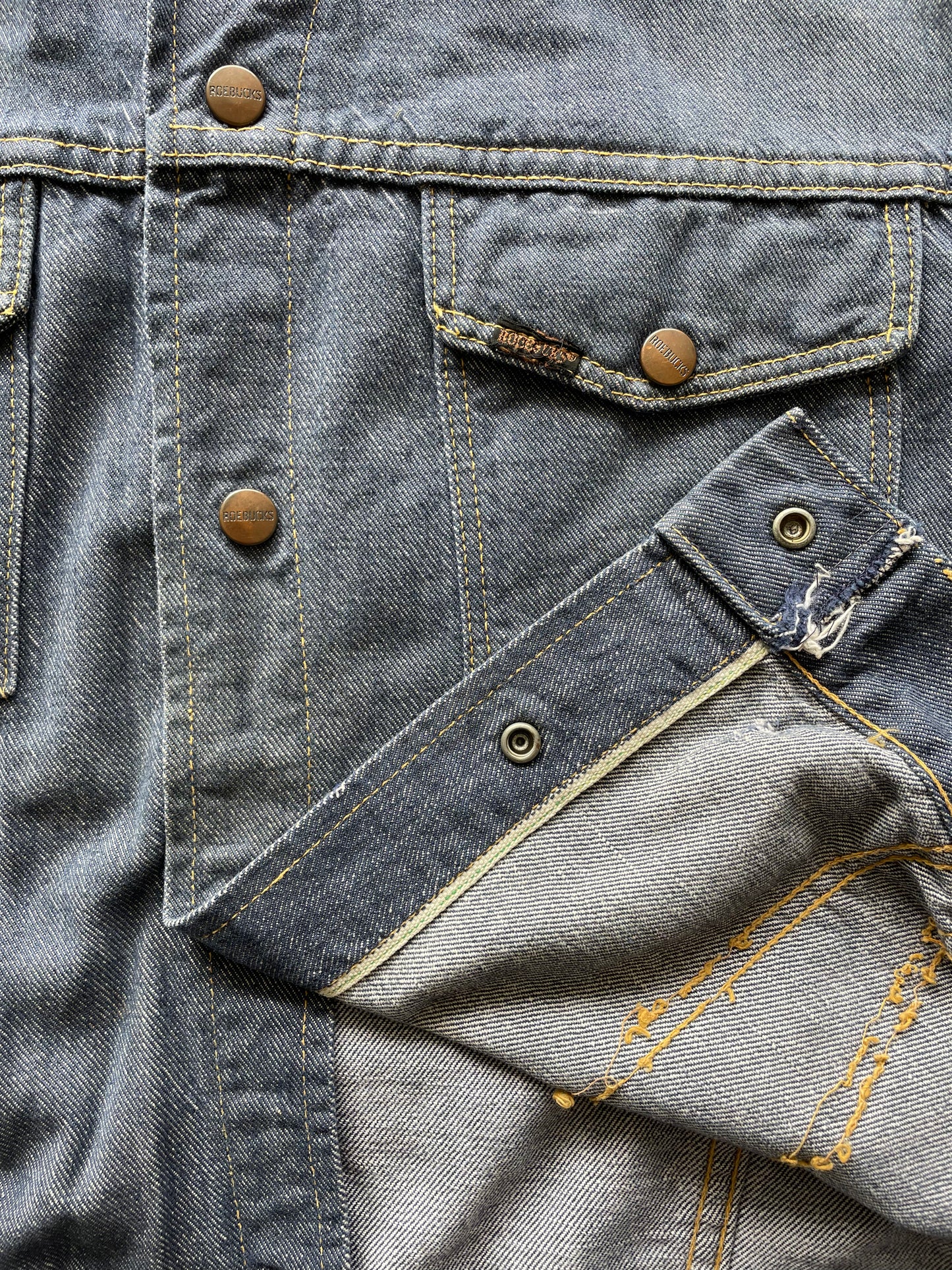 60s Sears Roebucks Selvedge Denim Jacket- L