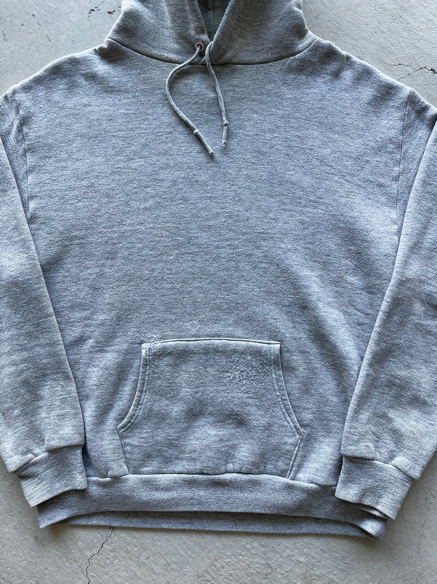 80s Blank Grey Hoodie- L