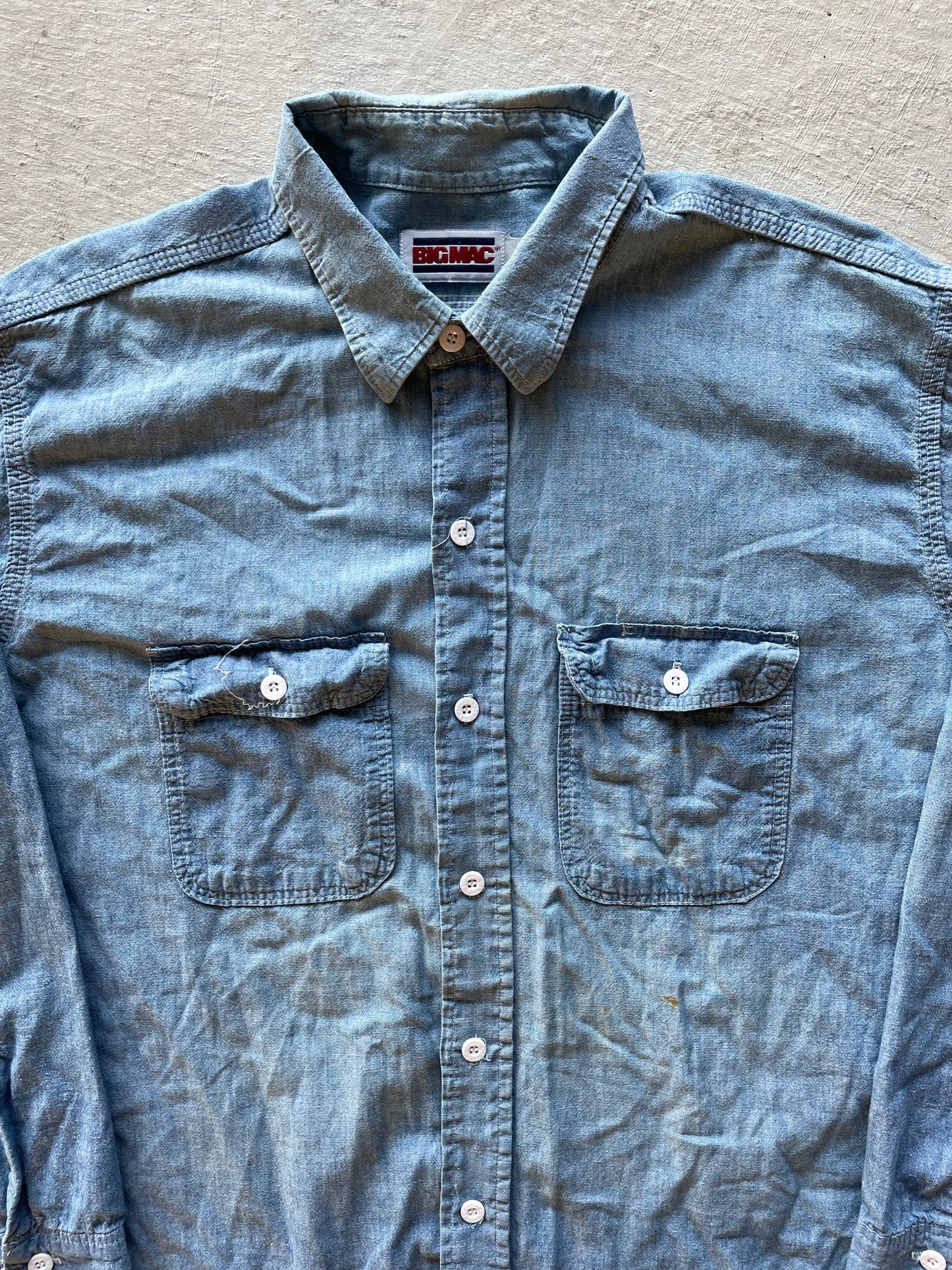 70s Big Mac Denim Shirt- XL