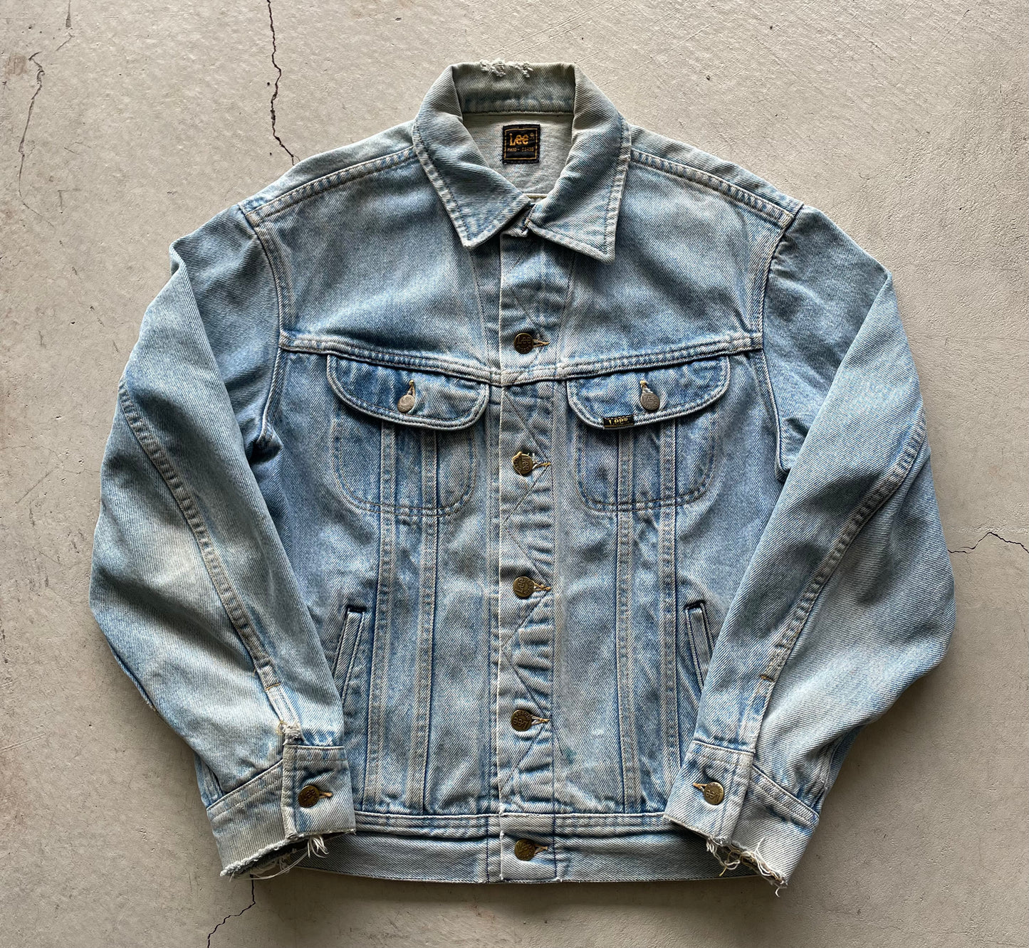 80s Lee Denim Trucker Jacket- M