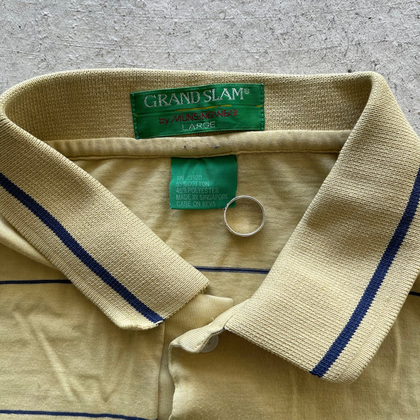 80s Yellow Polo- L