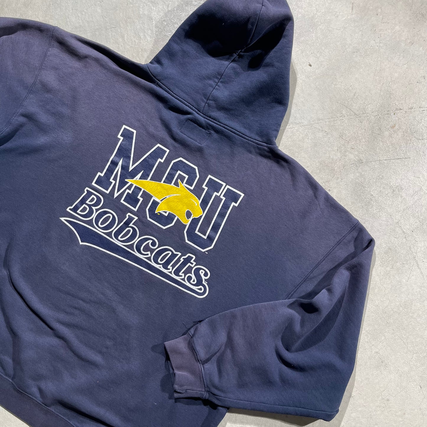 00s Sun Faded Montana State University Hoodie- XXL