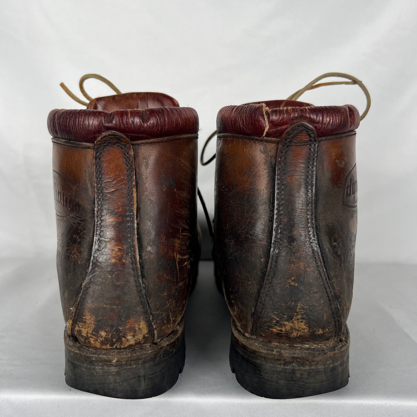 70s Patina Leather Italian Hiking Boots- M's 9.5, W's 11