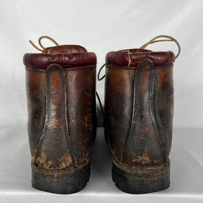 70s Patina Leather Italian Hiking Boots- M's 9.5, W's 11