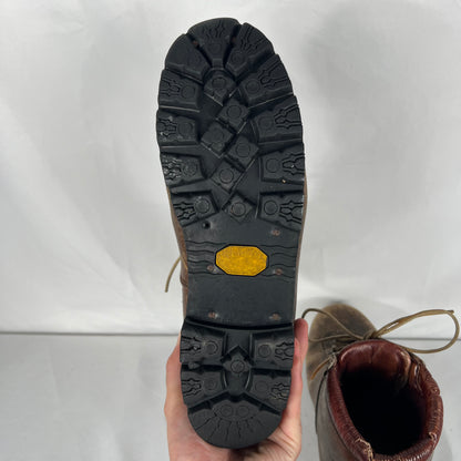 70s Patina Leather Italian Hiking Boots- M's 9.5, W's 11