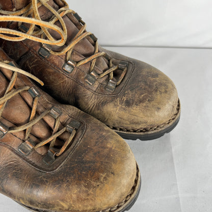 70s Patina Leather Italian Hiking Boots- M's 9.5, W's 11
