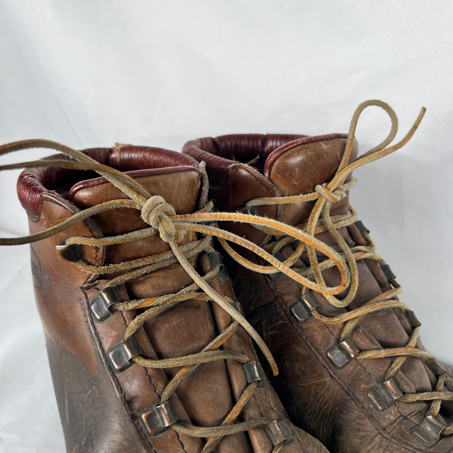 70s Patina Leather Italian Hiking Boots- M's 9.5, W's 11