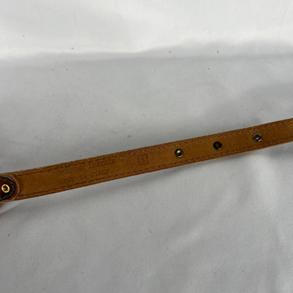 80s Beaded Italian Leather Belt- 28"-32"