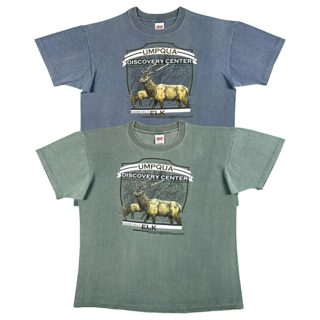 90s Umpqua Oregon Roosevelt Elk Tees- SELECT TEE