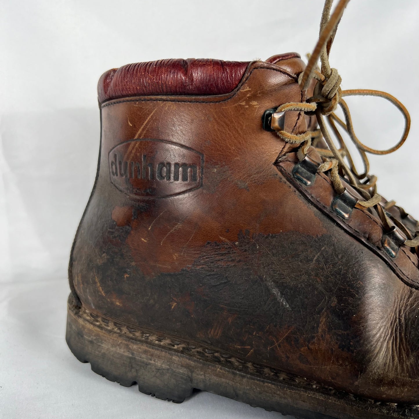 70s Patina Leather Italian Hiking Boots- M's 9.5, W's 11