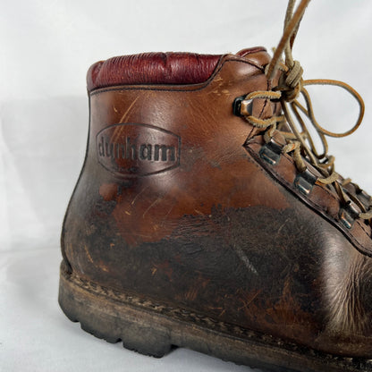 70s Patina Leather Italian Hiking Boots- M's 9.5, W's 11