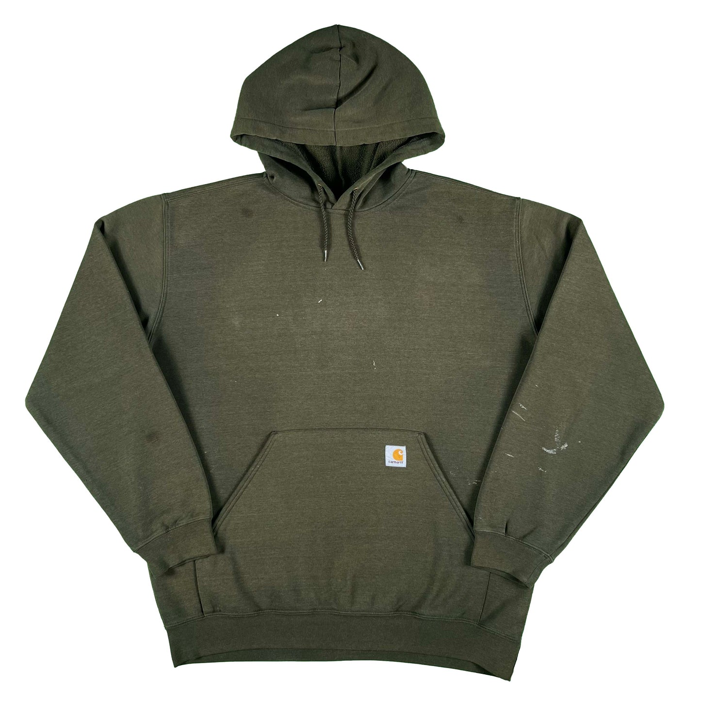 00s Carhartt Sun Faded Olive Green Hoodie- L