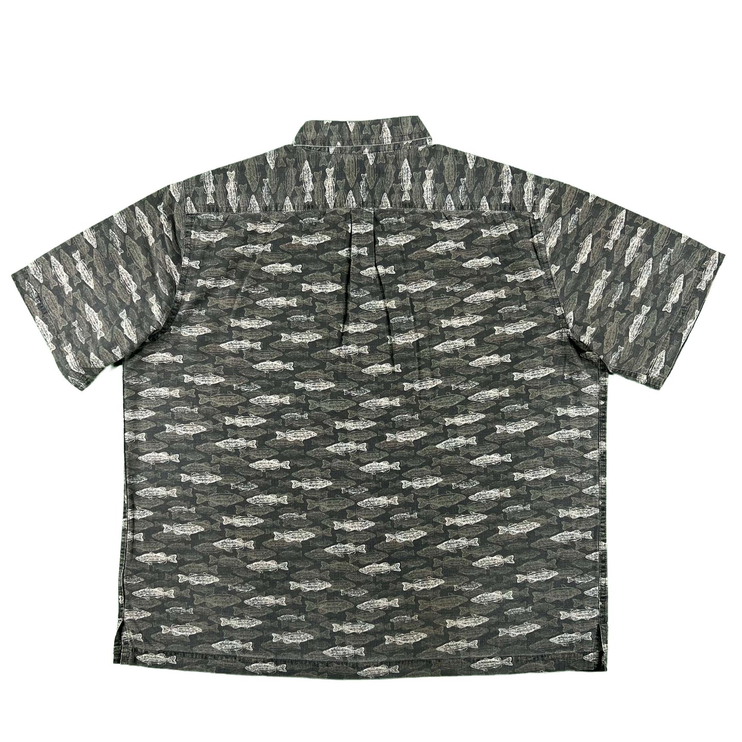 00s All Over Largemouth Bass Print Shirt- XL