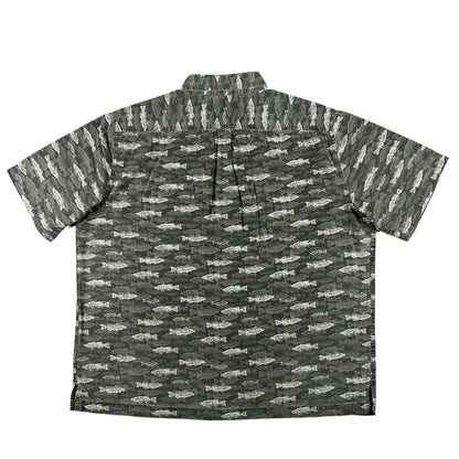 00s All Over Largemouth Bass Print Shirt- XL