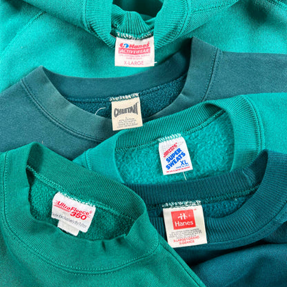 Vintage Blank Green Sweatshirts- SELECT SWEAT