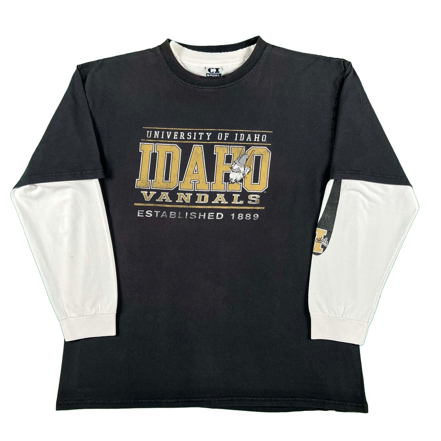 00s University of Idaho Short & Long Sleeve Tee Combo- XL