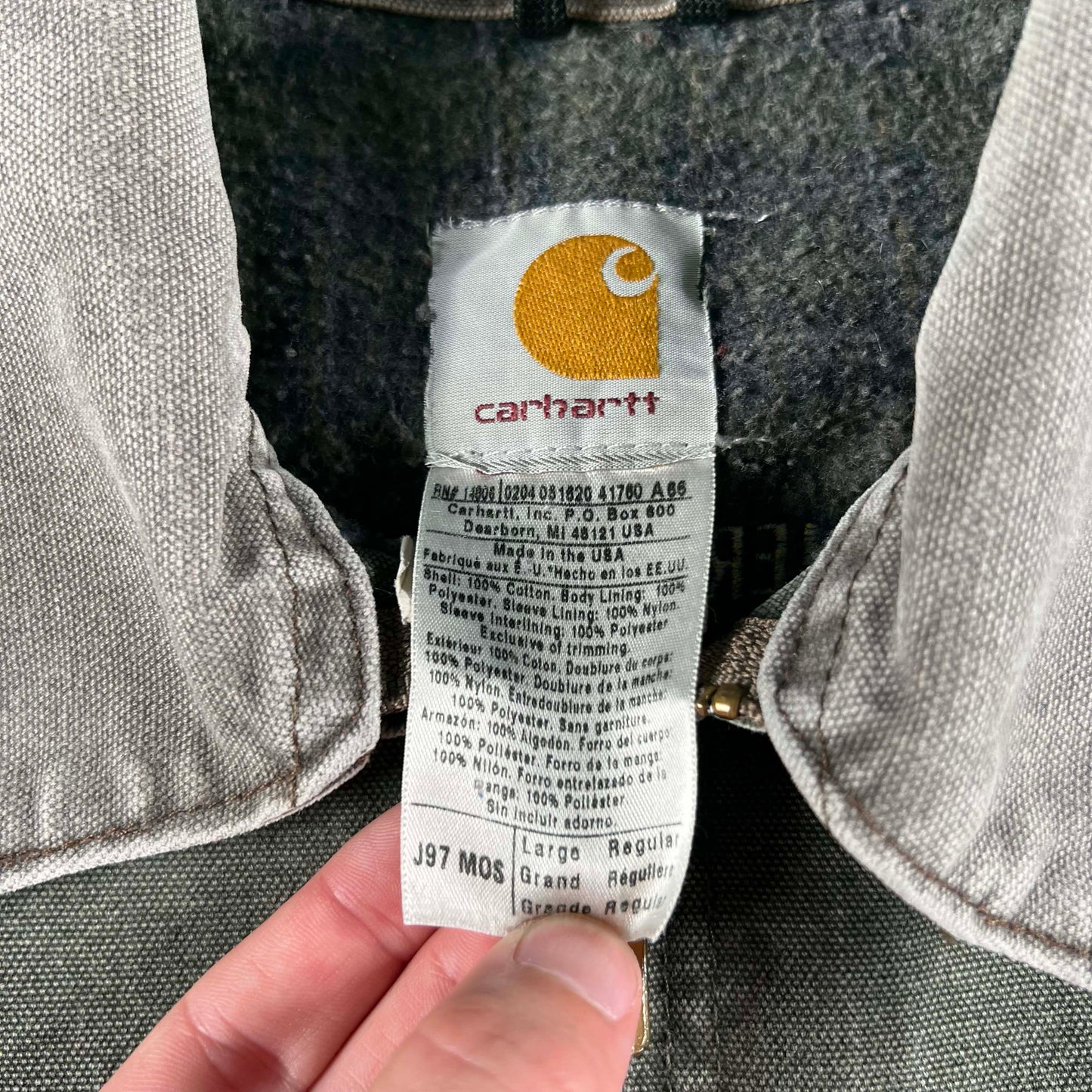 00s Carhartt Moss Green Detroit Jacket- L