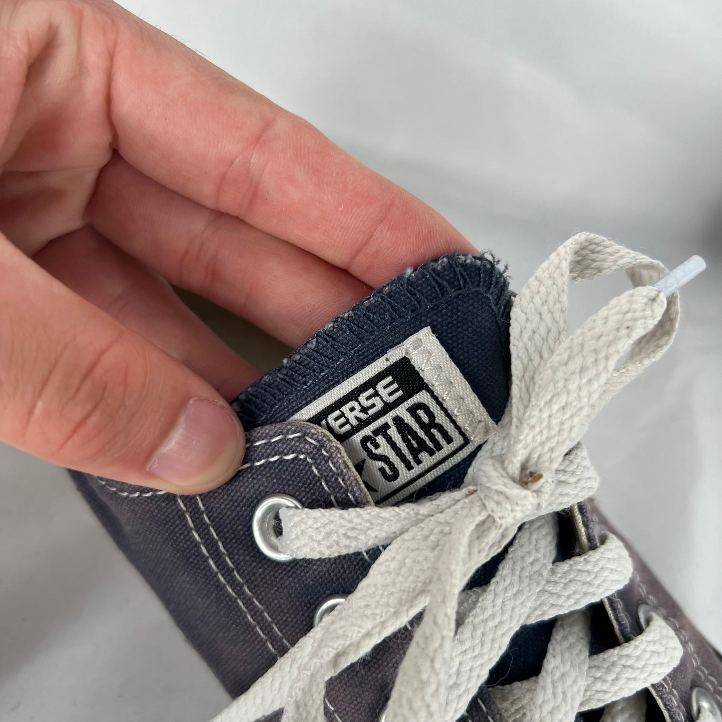 Sun Faded Navy Blue Converse- M's 7, W's 8.5
