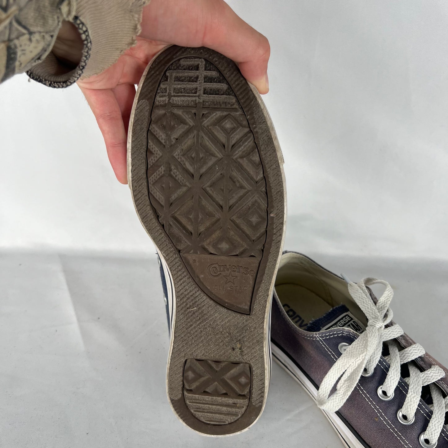 Sun Faded Navy Blue Converse- M's 7, W's 8.5
