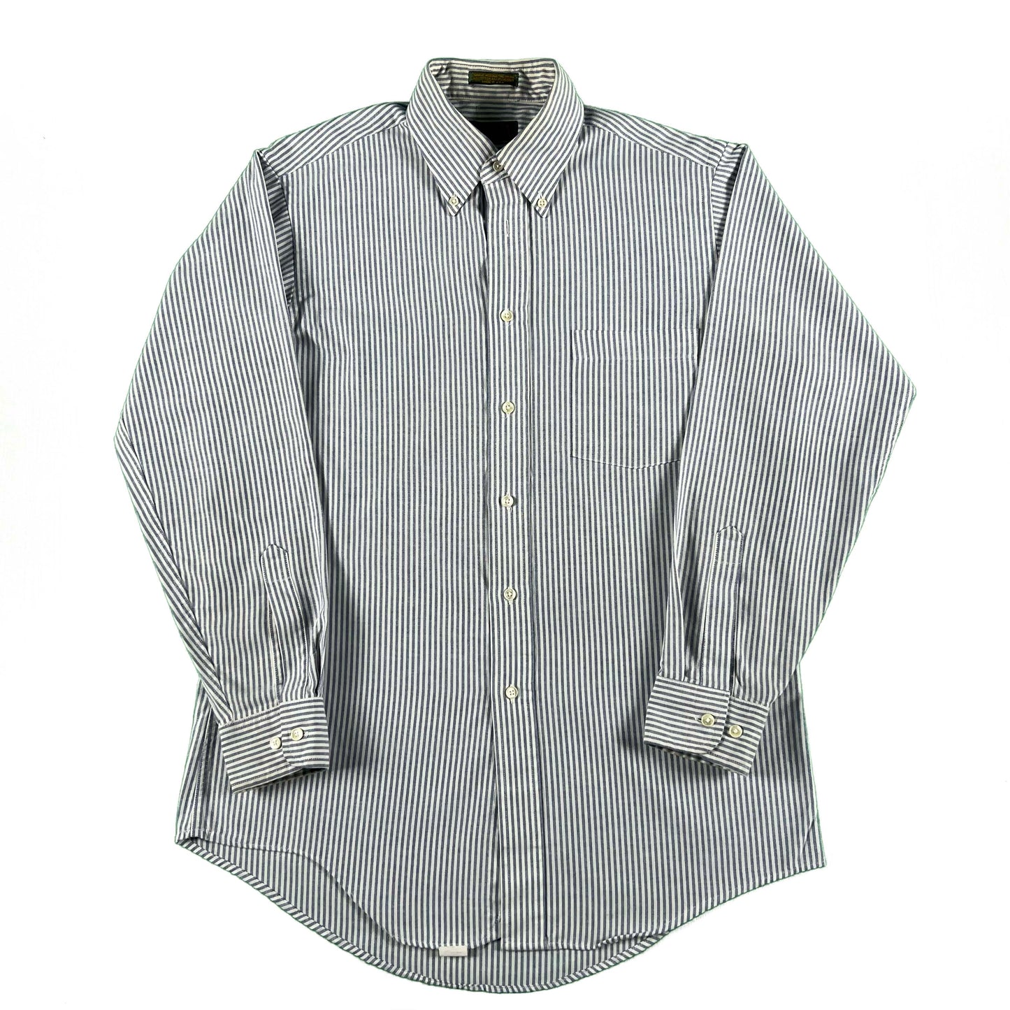 80s 'Boston Traders' Striped Button Up Shirt- M
