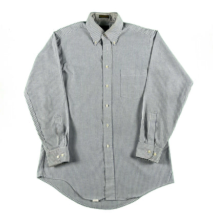80s 'Boston Traders' Striped Button Up Shirt- M