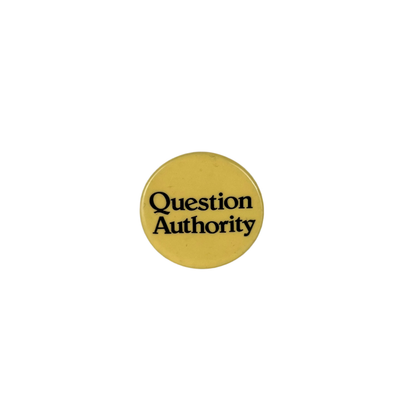 70s Question Authority Pin