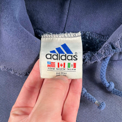90s Perfectly Thrashed & Faded Adidas Hoodie- M