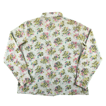 70s Light n Flowy Floral Button Up Shirt- M