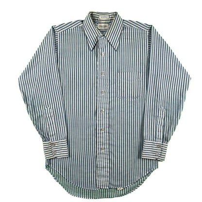 70s Perfectly Lightweight Striped Oxford Shirt- M