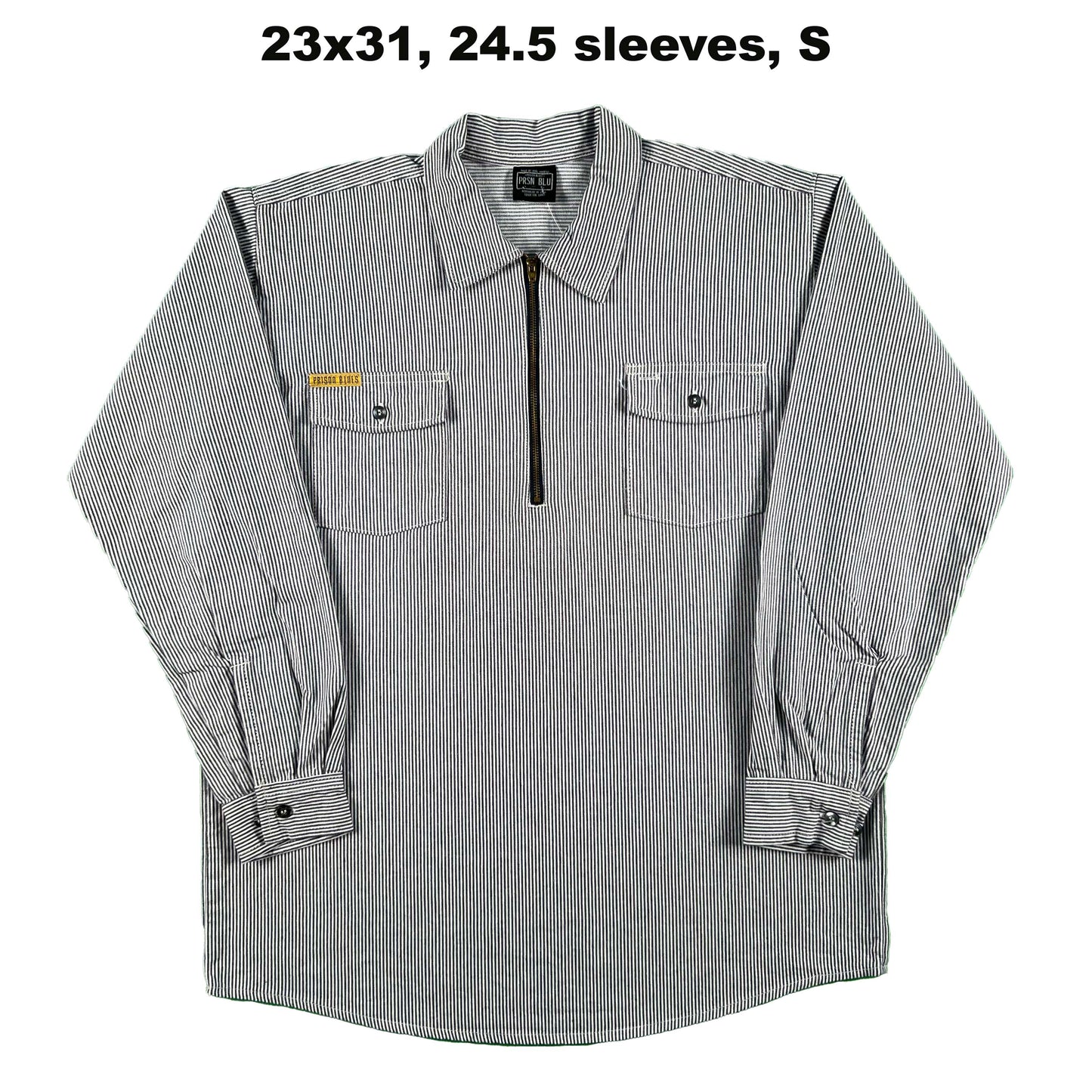 Vintage Hickory Stripe 1/2 Zip Work Shirts- SELECT SHIRT
