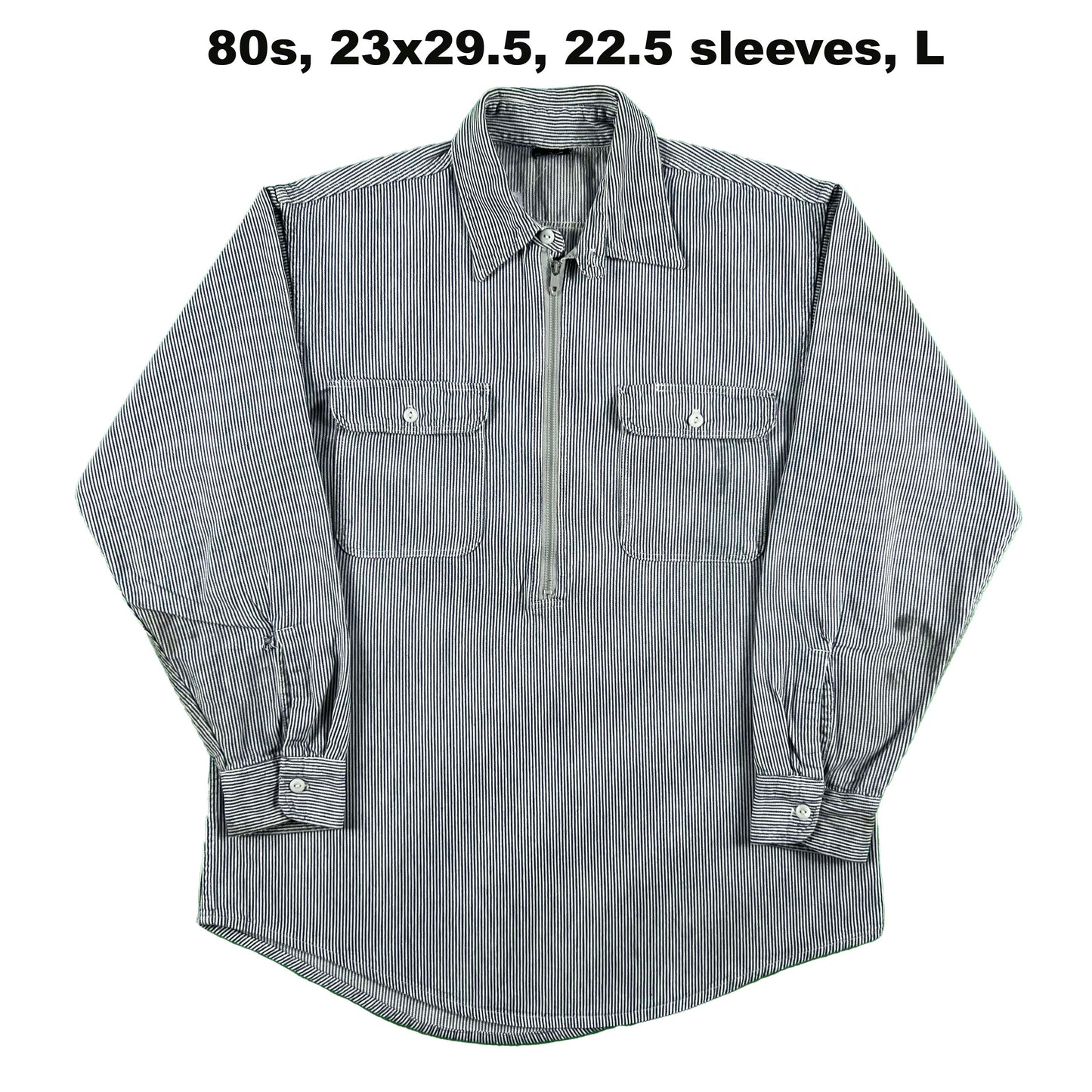 Vintage Hickory Stripe 1/2 Zip Work Shirts- SELECT SHIRT