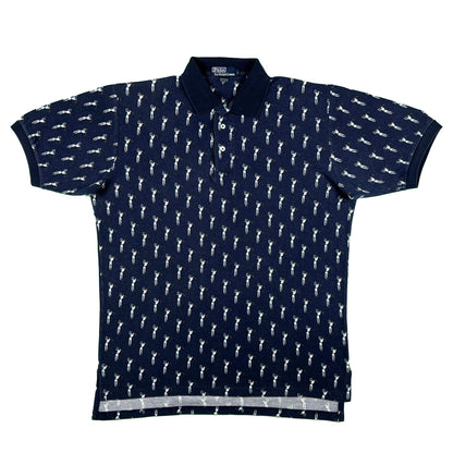 90s Polo by Ralph Lauren Golf Print Polo Shirt- L