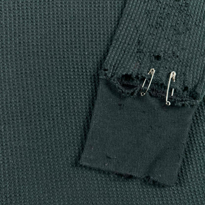 Vintage Forest Green Waffle Knit Thermals- SELECT SHIRT