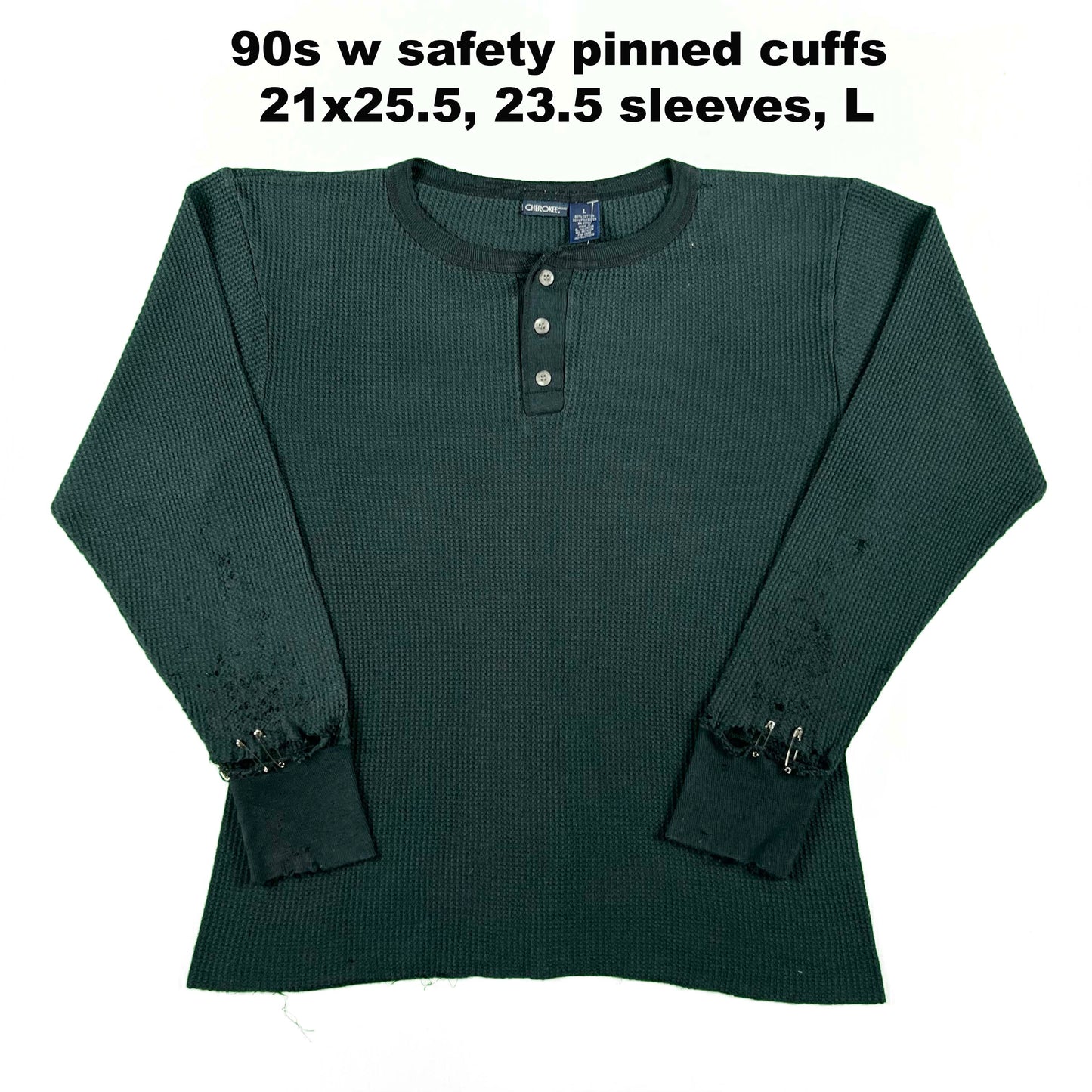 Vintage Forest Green Waffle Knit Thermals- SELECT SHIRT