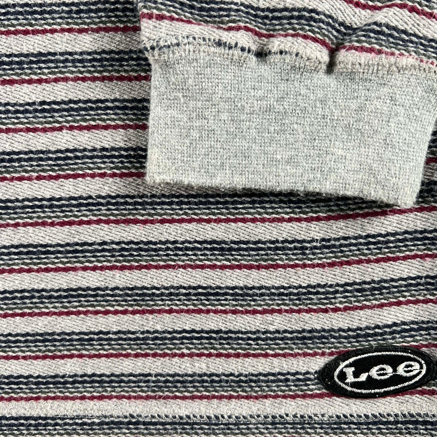 90s Lee Riveted Striped Henley Thermal- L