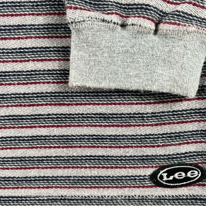 90s Lee Riveted Striped Henley Thermal- L