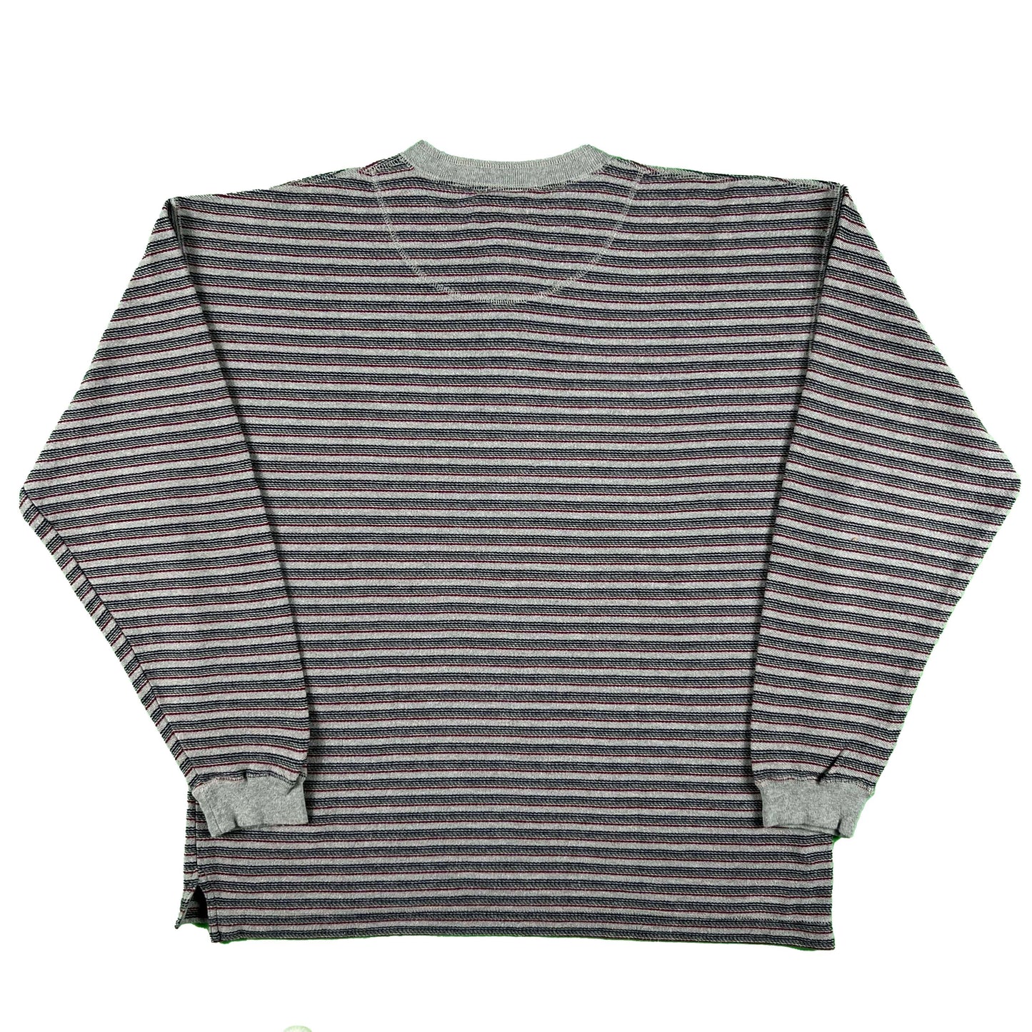 90s Lee Riveted Striped Henley Thermal- L